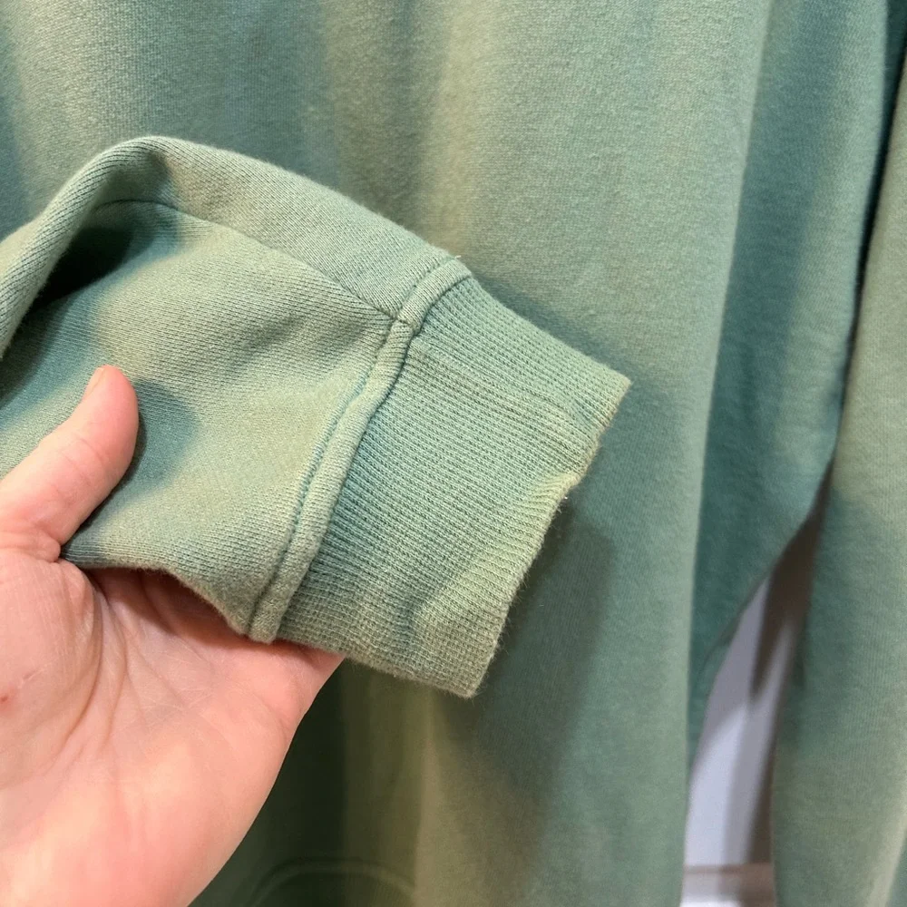 Vineyard Vines Sage Green Quarter-Zip Fleece with Navy Shoulder Yoke